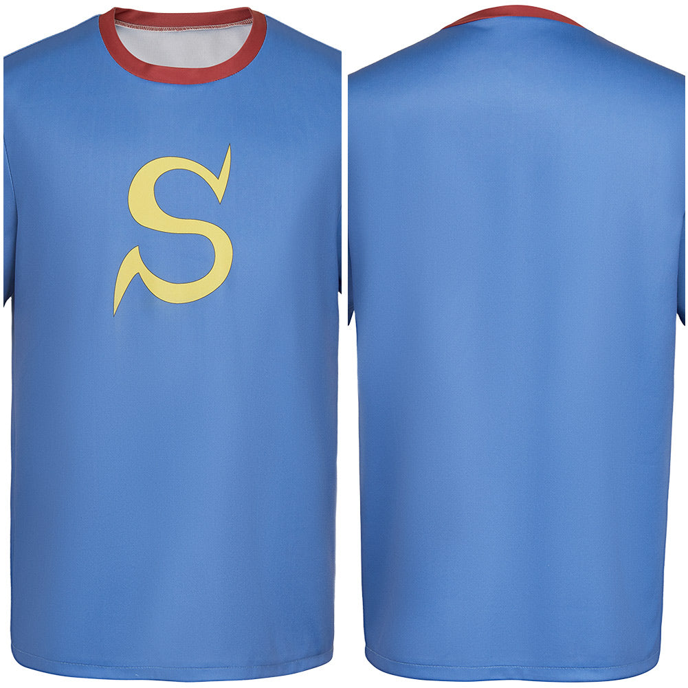 Okita Sougo blau T-Shirt Gintama Sougo Cosplay Outfits