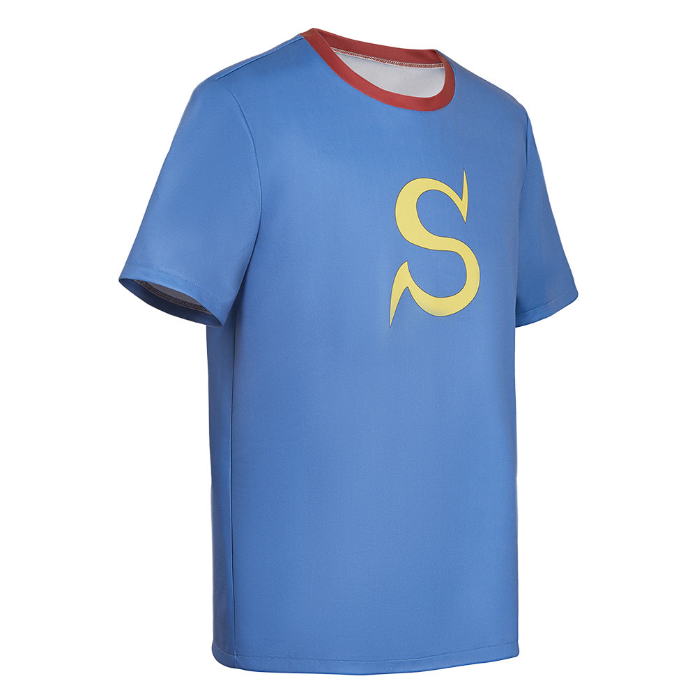 Okita Sougo blau T-Shirt Gintama Sougo Cosplay Outfits