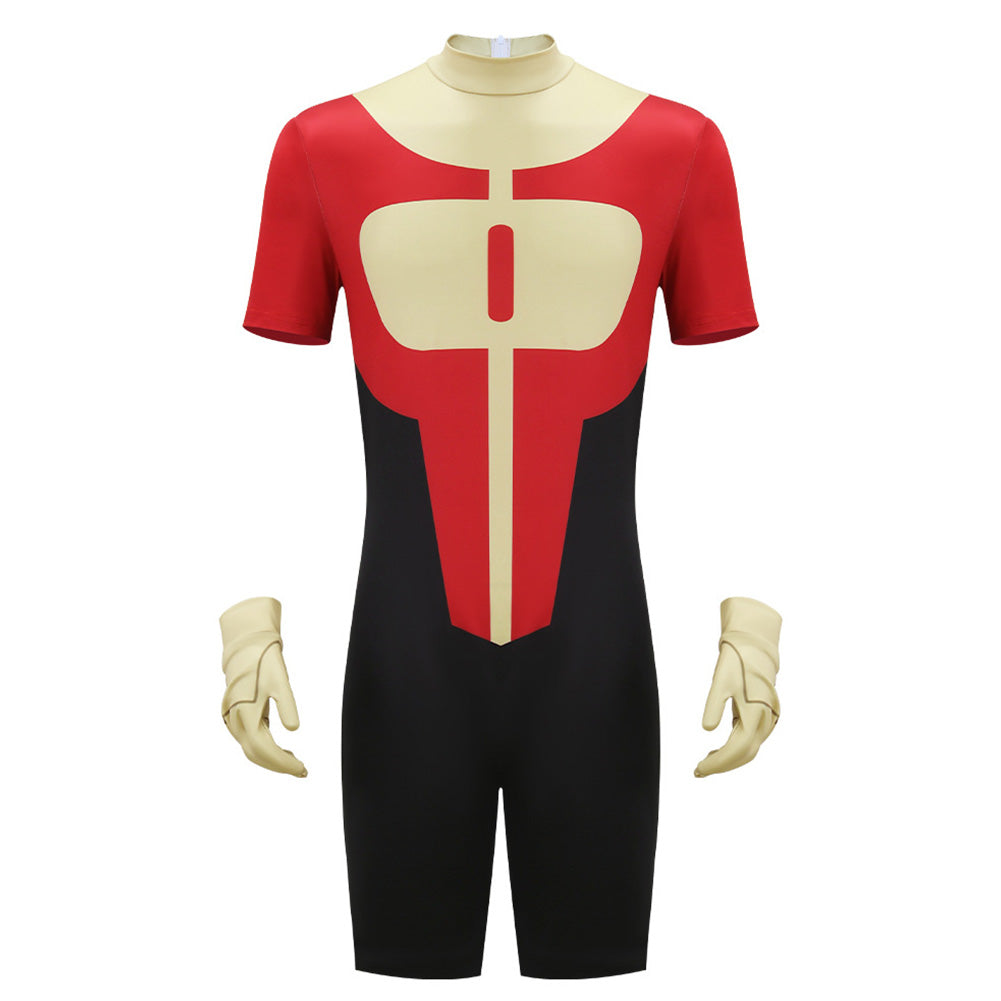 Oliver Grayson II - Invincible Kid Omni-Man rot gelb Jumpsuit Cosplay Outfit