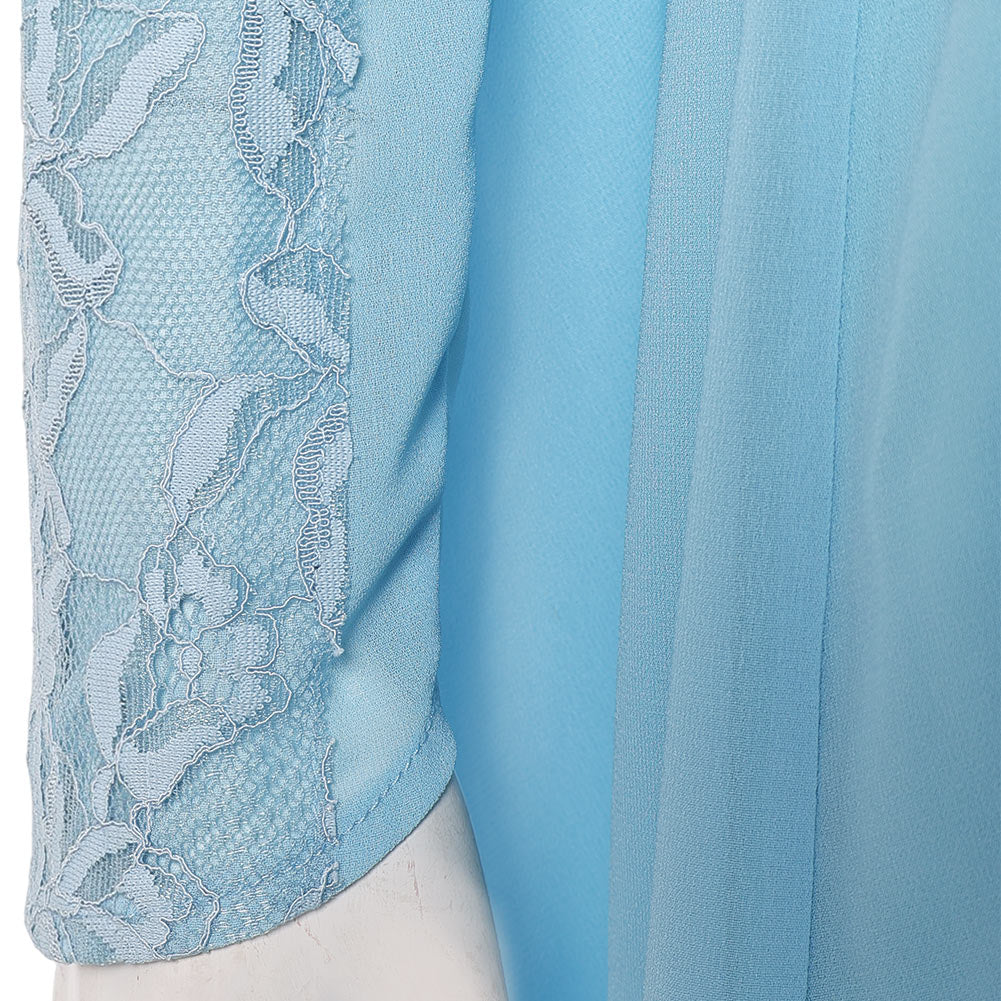 Padme Amidala Aqua georgette nightgown Kleid Cosplay Kostüm