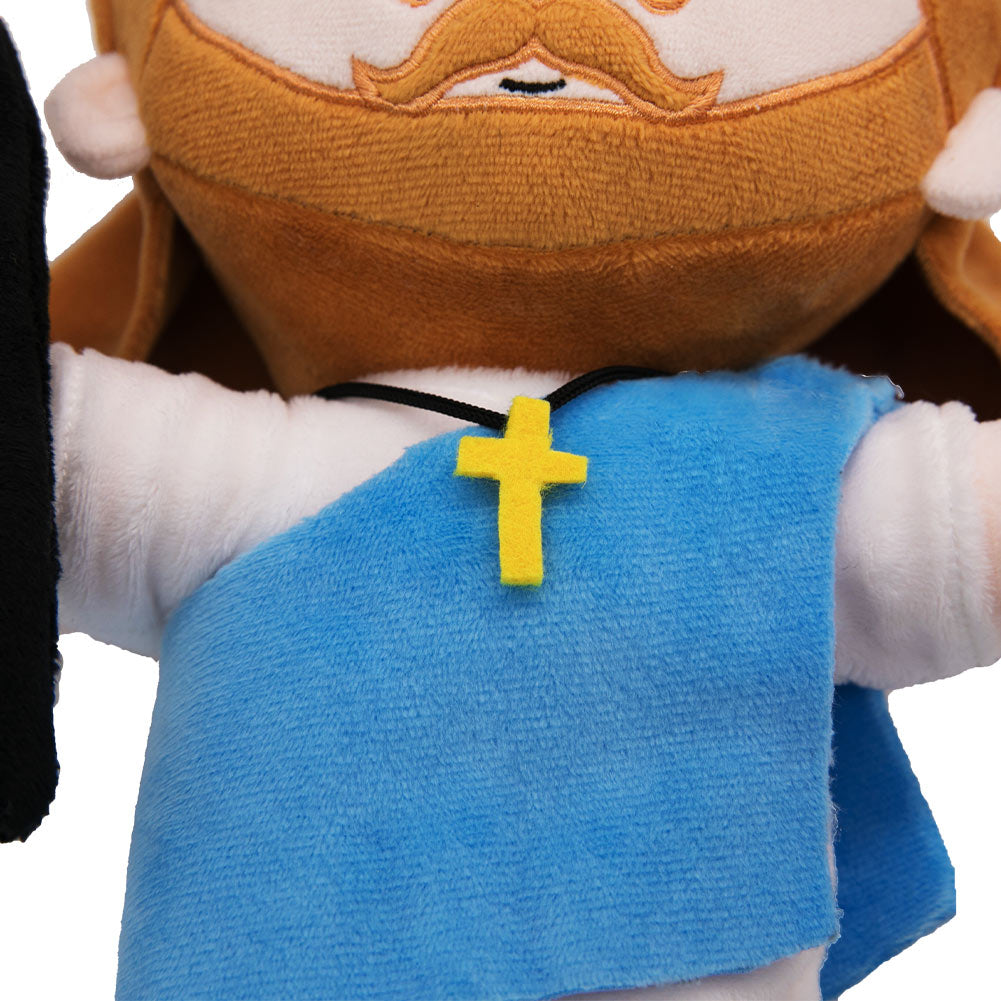 Plüschtiere Cartoon weiche Plüschpuppen Maskottchen Geburtstag Weihnachtsgeschenk Blau Jesus