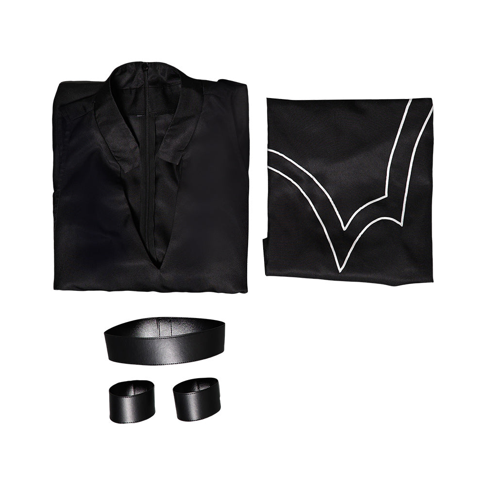 Polyurethane schwarz Kostüm Set Panty & Stocking with Garterbelt Polyurethane Outfits