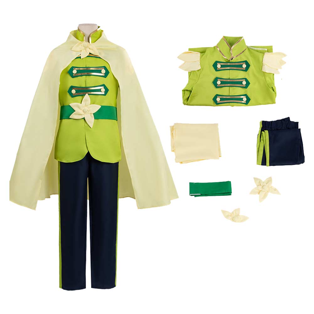 Prince Naveen grün Kostüm Set The Princess and the Frog Prince Naveen Cosplay Outfit  