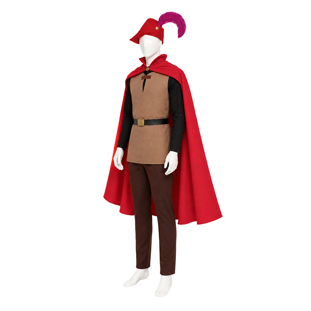 Prince Phillip rot Kostüm Set Sleeping Beauty Prince Phillip Cosplay Outfit