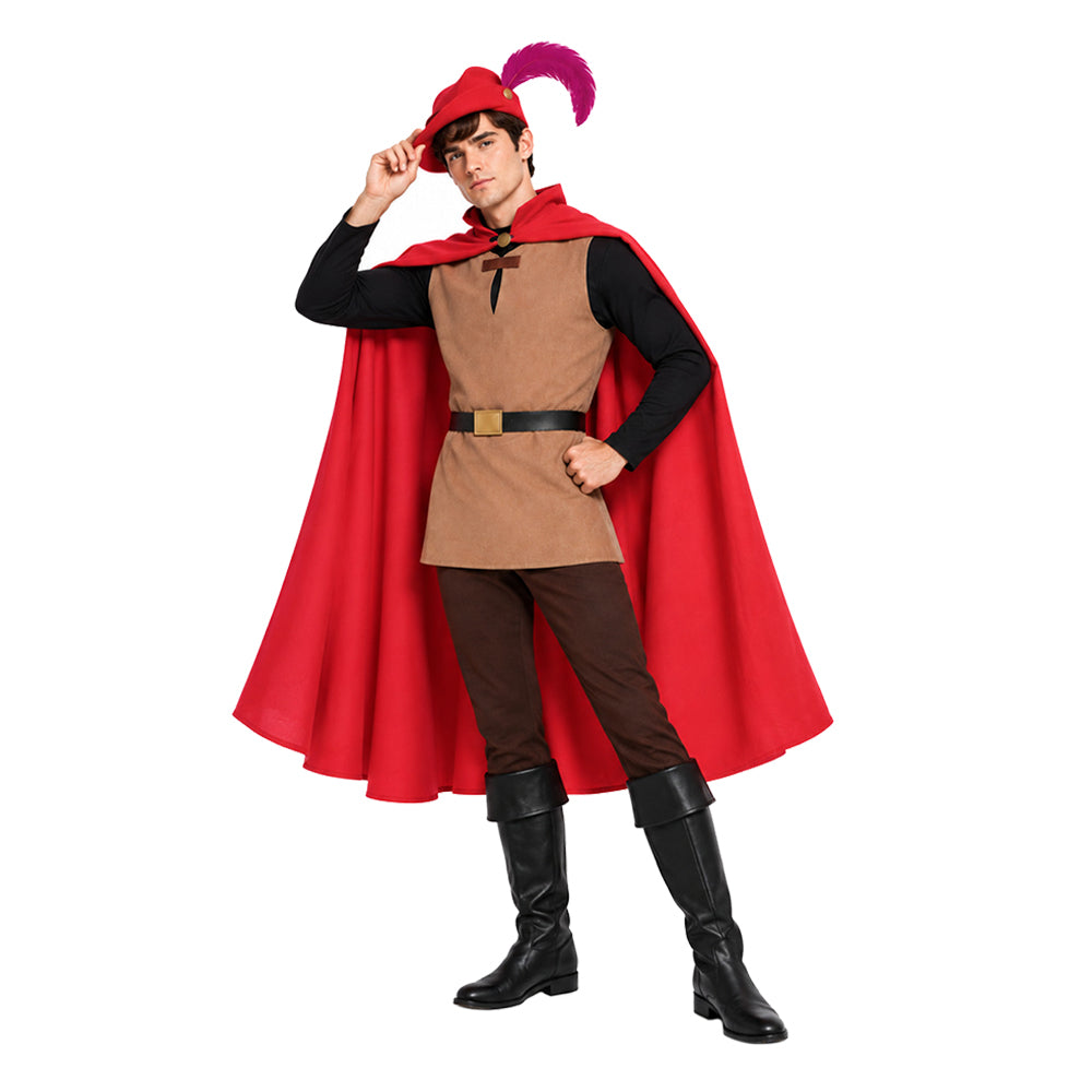 Prince Phillip rot Kostüm Set Sleeping Beauty Prince Phillip Cosplay Outfit