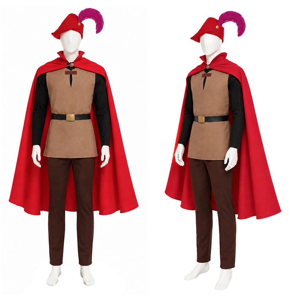 Prince Phillip rot Kostüm Set Sleeping Beauty Prince Phillip Cosplay Outfit