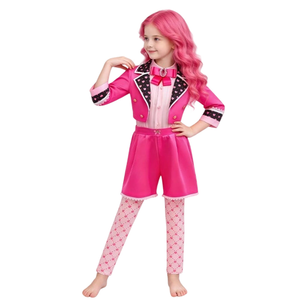 Princess Pink rosa Kostüm Set Kinder Descendants: Wicked Wonderland Princess Pink Cosplay Outfit