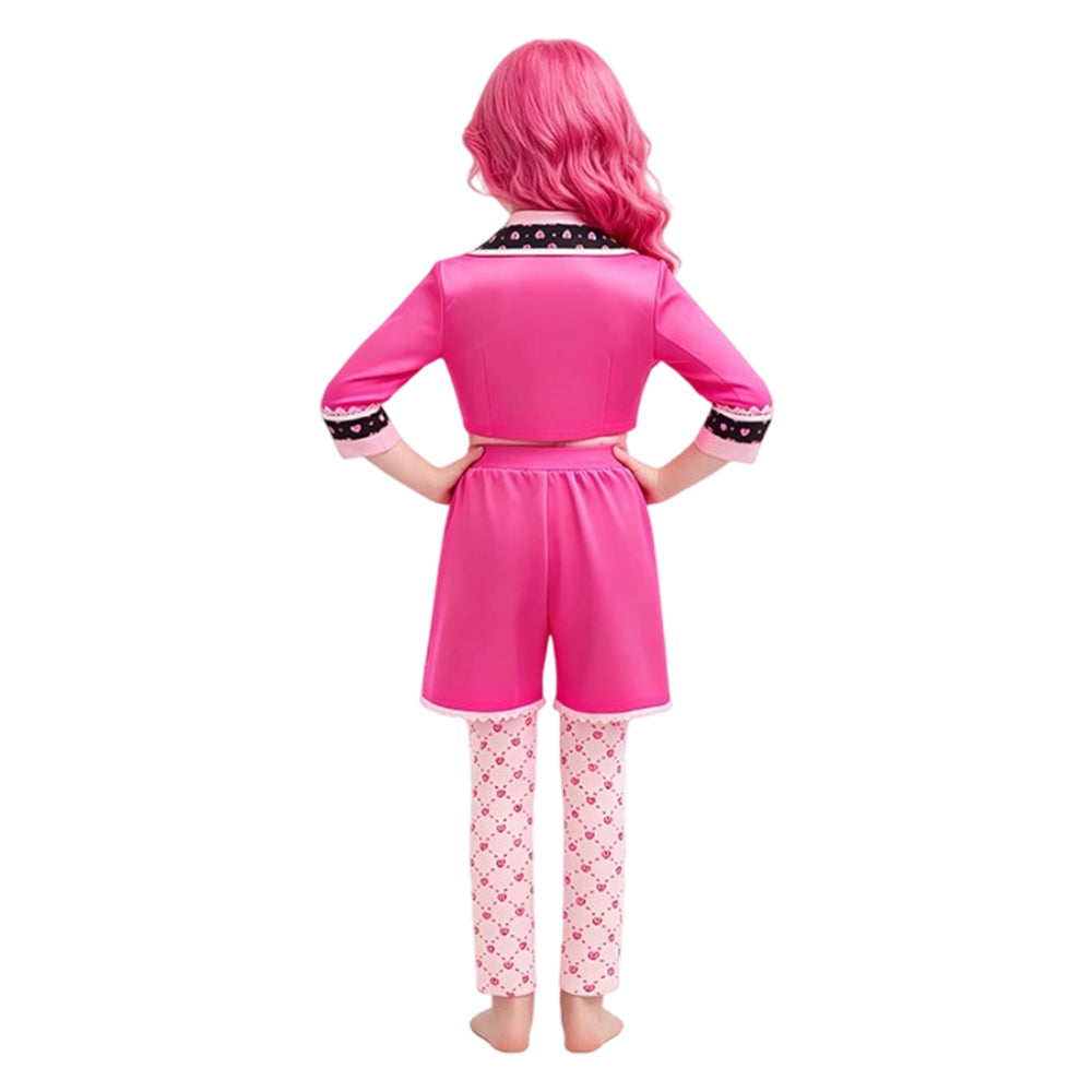 Princess Pink rosa Kostüm Set Kinder Descendants: Wicked Wonderland Princess Pink Cosplay Outfit