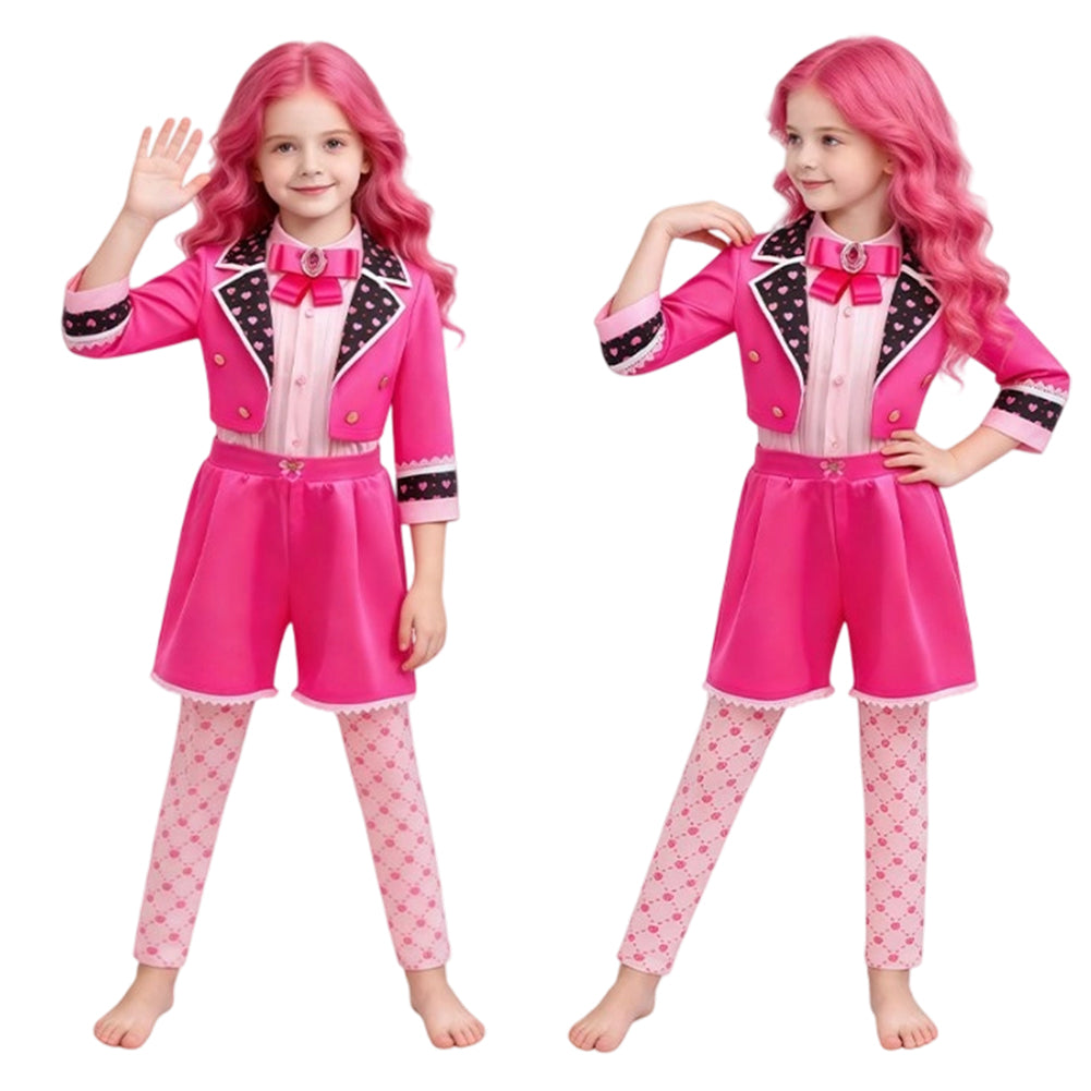 Princess Pink rosa Kostüm Set Kinder Descendants: Wicked Wonderland Princess Pink Cosplay Outfit