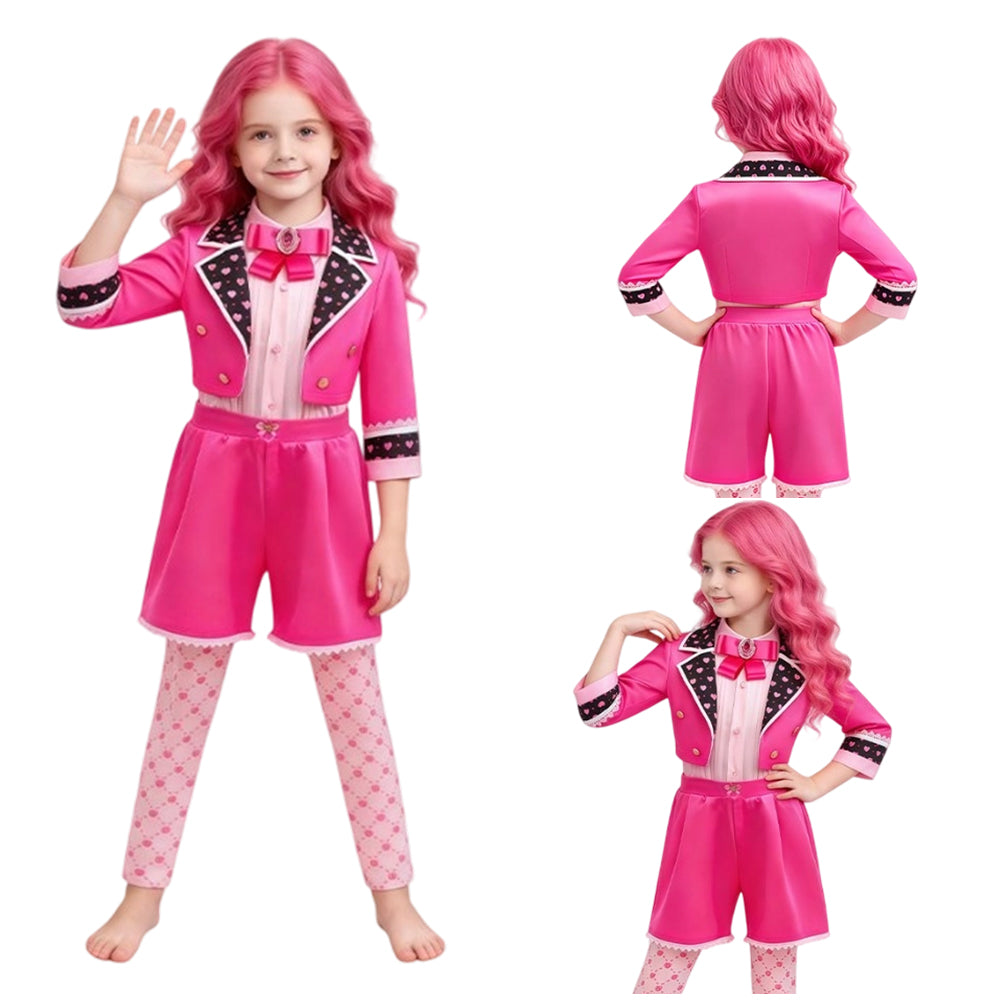 Princess Pink rosa Kostüm Set Kinder Descendants: Wicked Wonderland Princess Pink Cosplay Outfit