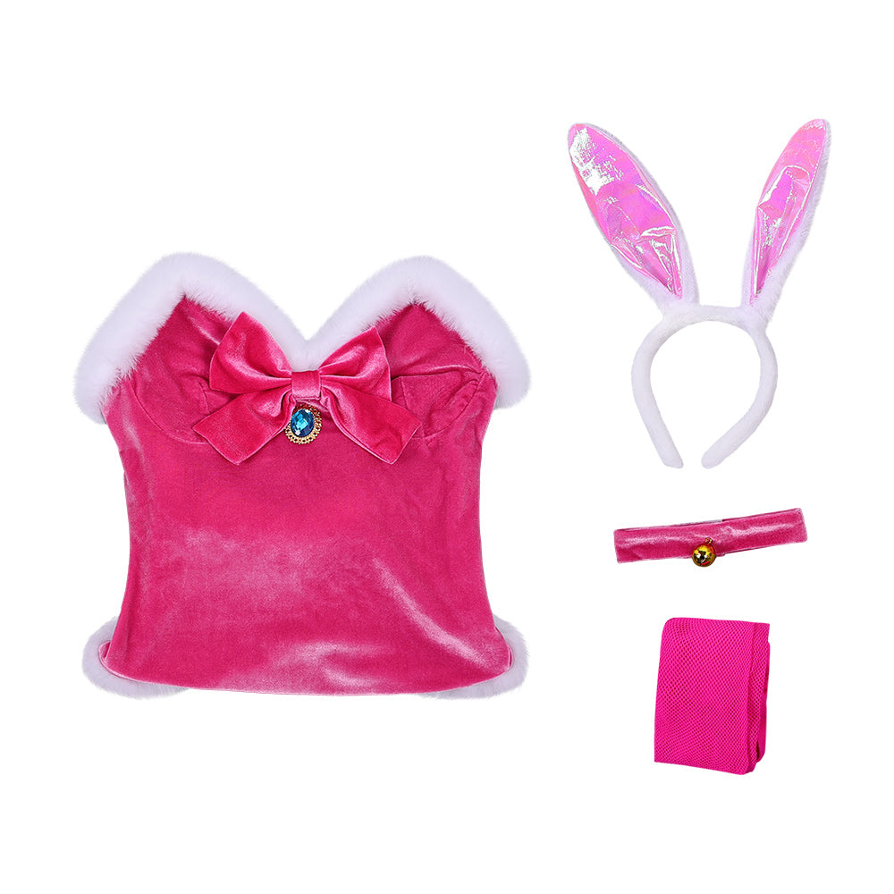 Prinzessin Peach rosa Bunny Girl Outfit Super Mario Peach Cosplay Kostüm