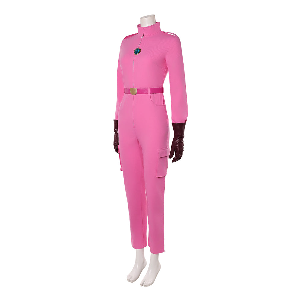 Prinzessin Peach rosa Jumpsuit Der Super Mario Galaxy Film Cosplay Kostüm