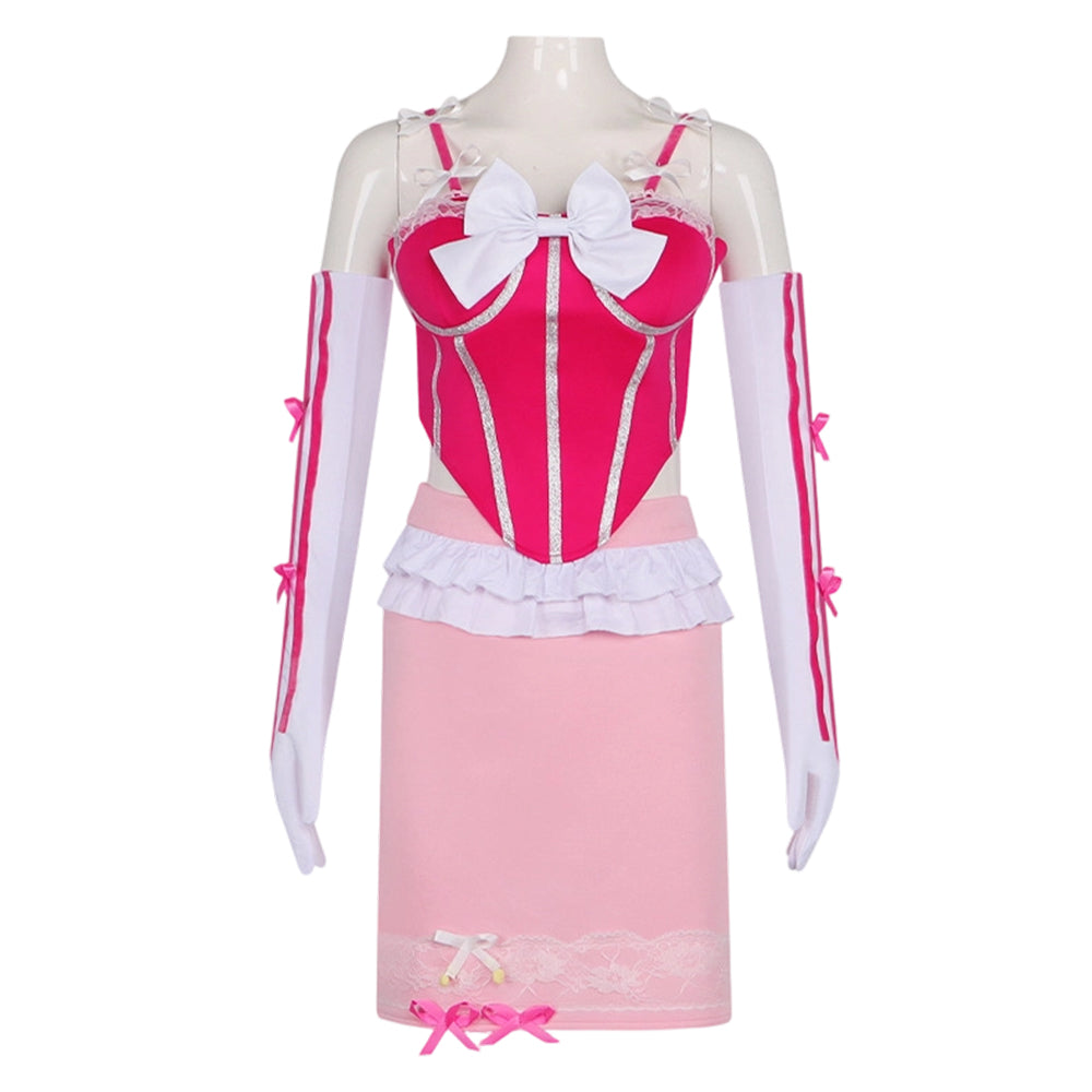 Prinzessin Peach rosa Kleid Super Mario Peach Damen Cosplay Kostüm 