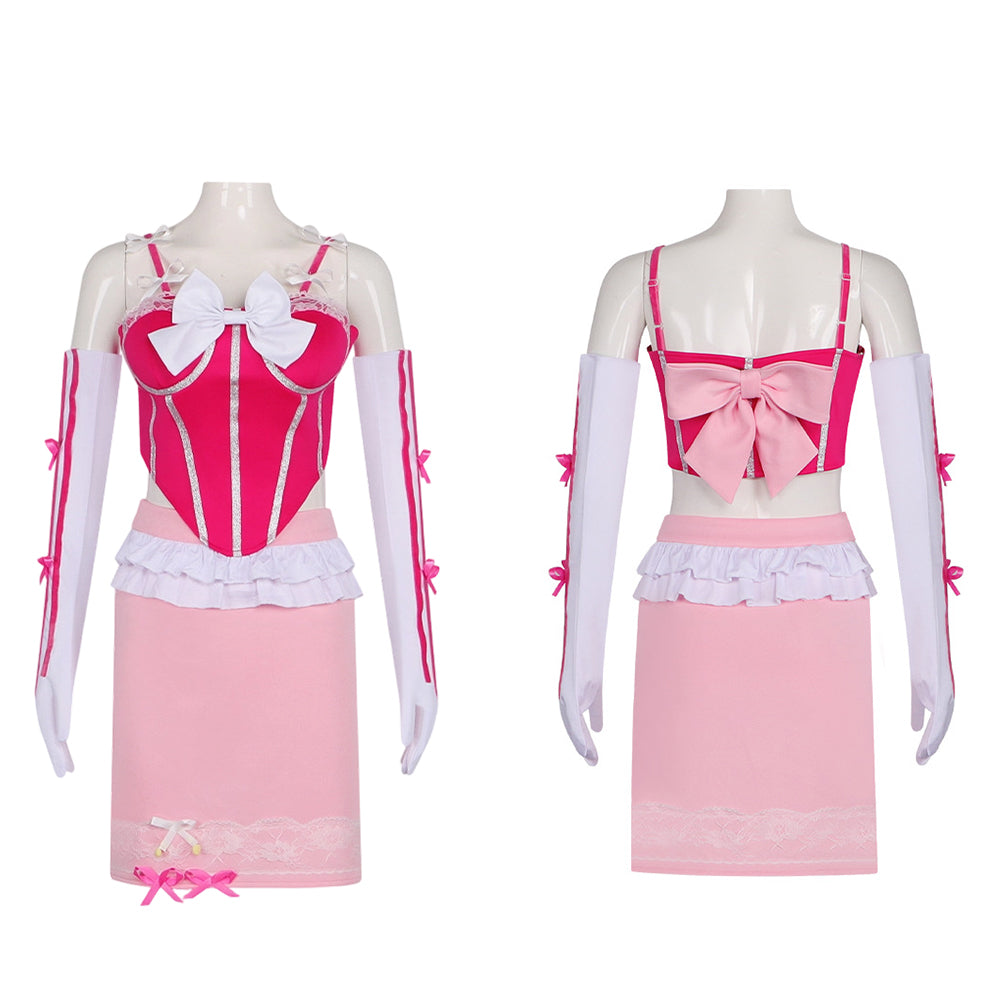 Prinzessin Peach rosa Kleid Super Mario Peach Damen Cosplay Kostüm 