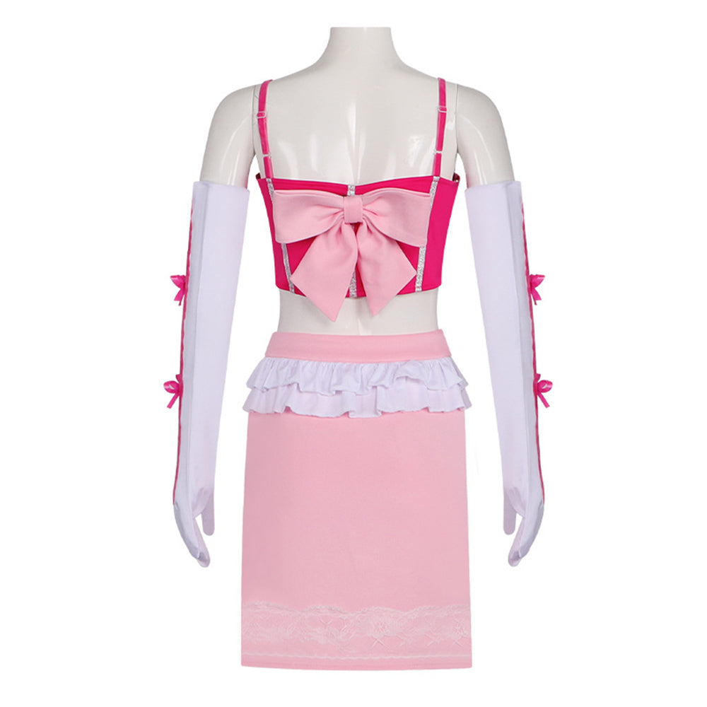 Prinzessin Peach rosa Kleid Super Mario Peach Damen Cosplay Kostüm 