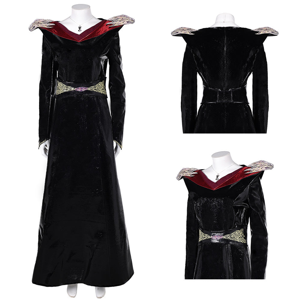 Prinzessin Rhaenys Targaryen schwarz Kleid House of the Dragon Kostüm Set 