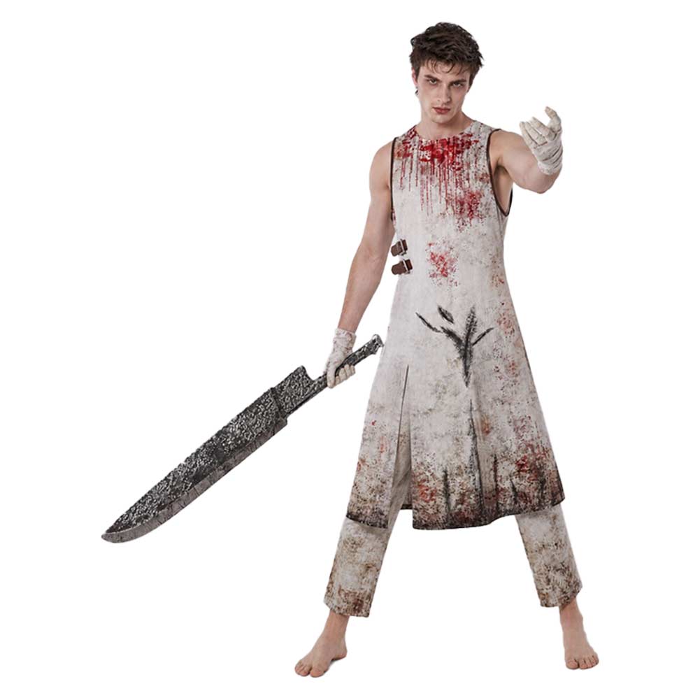 Pyramid Head weiß Kostüm Set Silent Hill 2 Remake Red Pyramid Thing Cosplay Outfit