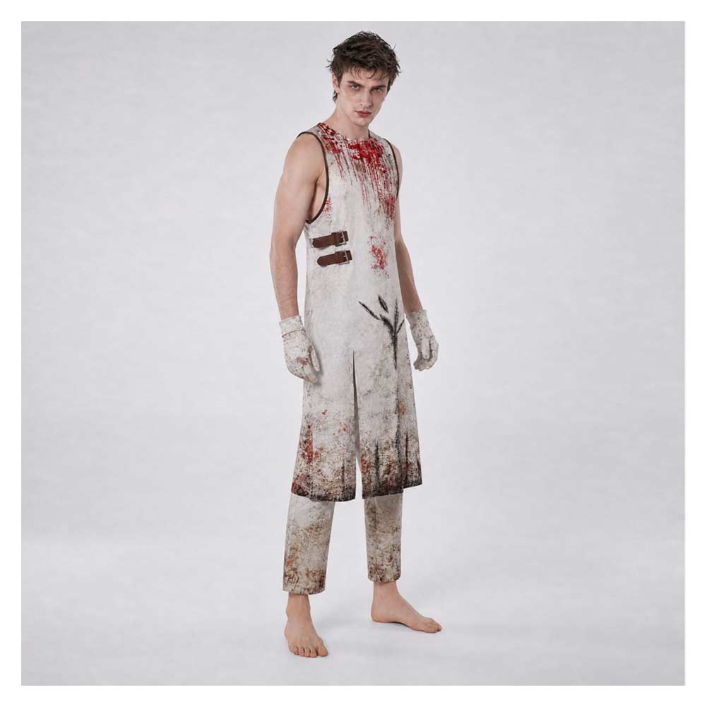 Pyramid Head weiß Kostüm Set Silent Hill 2 Remake Red Pyramid Thing Cosplay Outfit
