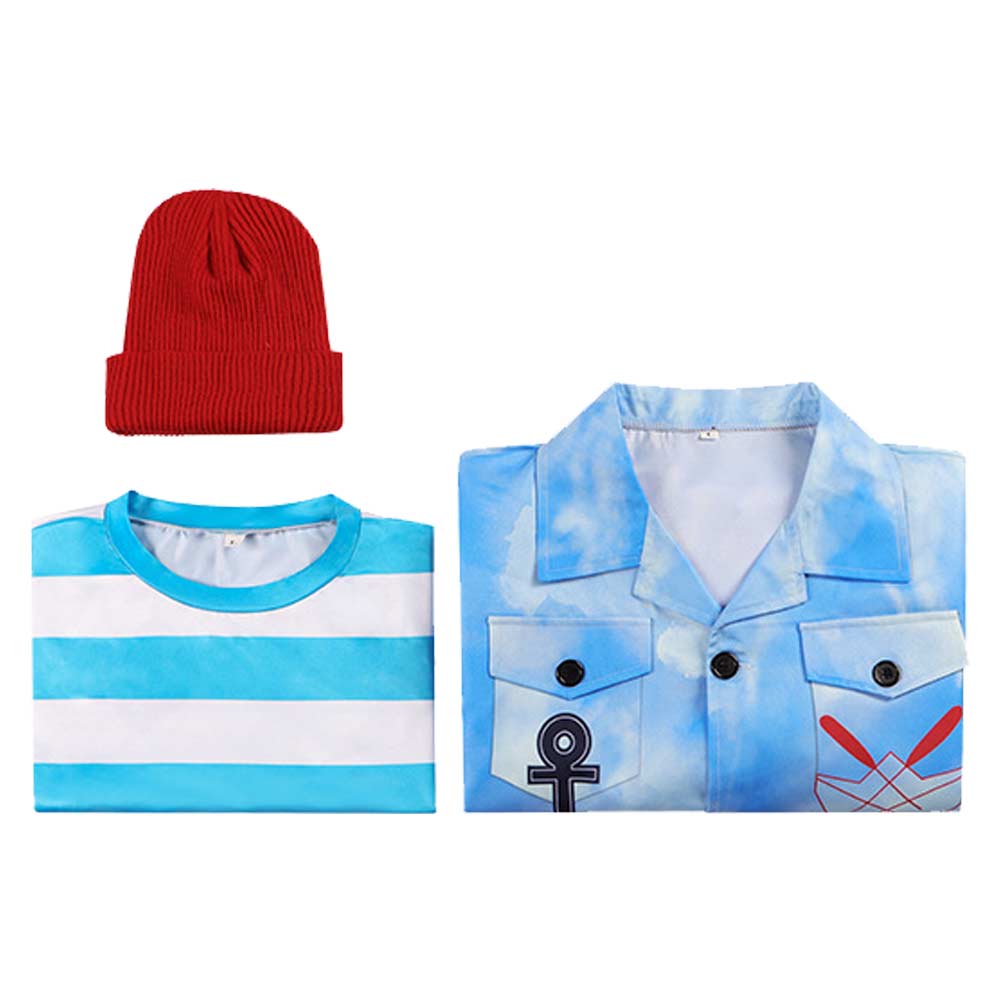 Red blau Kostüm Set für Kinder Jungen Descendants: Wicked Wonderland Red Cosplay Outfit