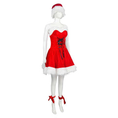 Red Dance rot Kleid Weihnachtskleid Damen Cosplay Kostüm