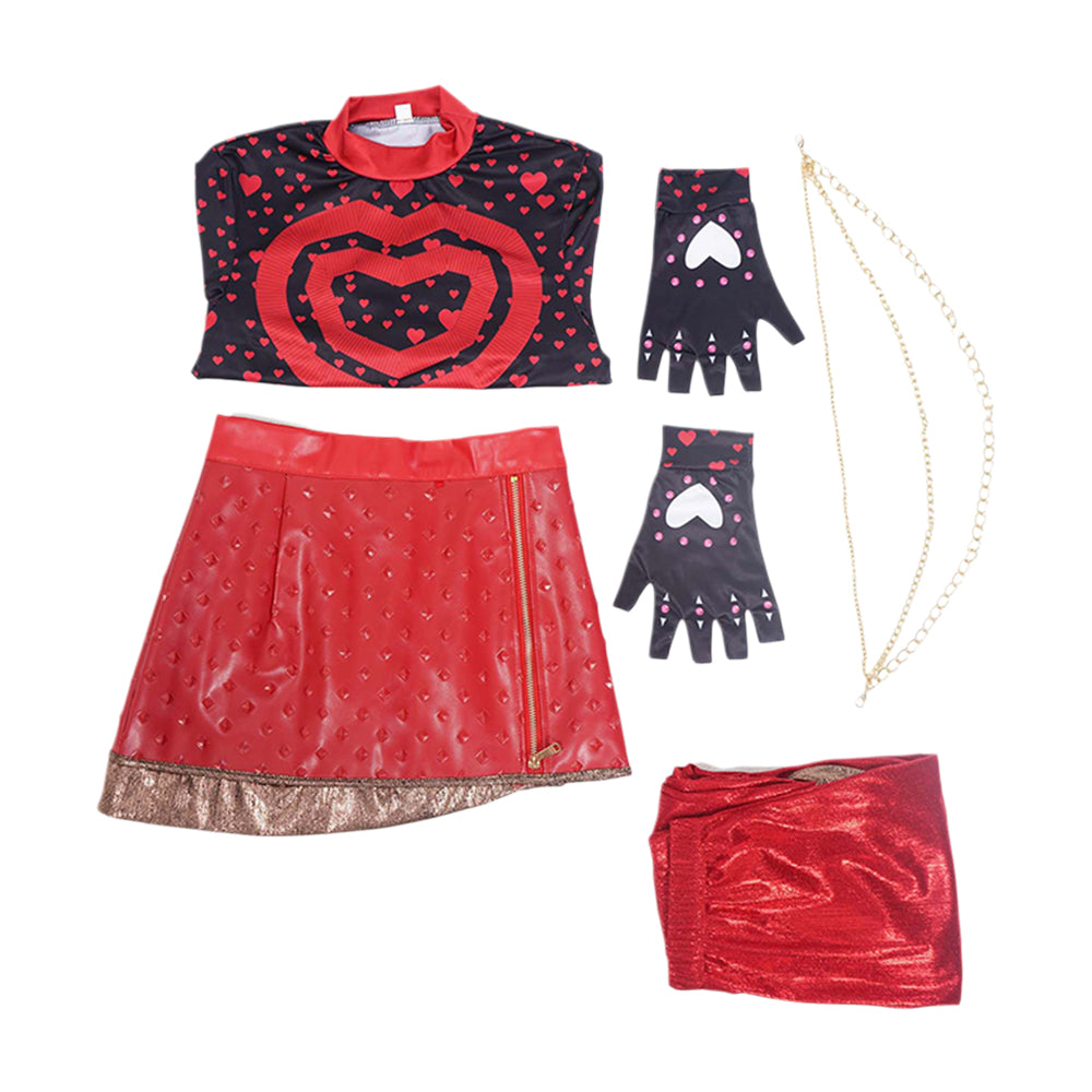 ​Red rot Kostüm Set Descendants: Wicked Wonderland Red Damen Cosplay Outfit