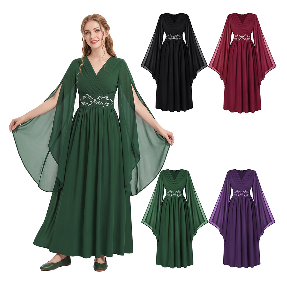 Renaissancerobe Mittelalterkleid  Hexe Renaissance Gewand Halloween Karneval Kostüm
