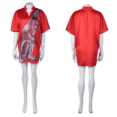 Retro Style ABBA Agnetha Fältskog Sommer rot T-Shirt Cosplay Outfits