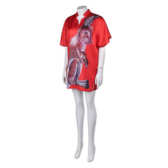 Retro Style ABBA Agnetha Fältskog Sommer rot T-Shirt Cosplay Outfits