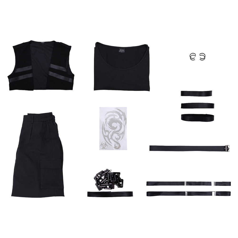 Rintaro Kai black Outfit Tamon‘s B-Side Rintaro Cosplay Kostüm