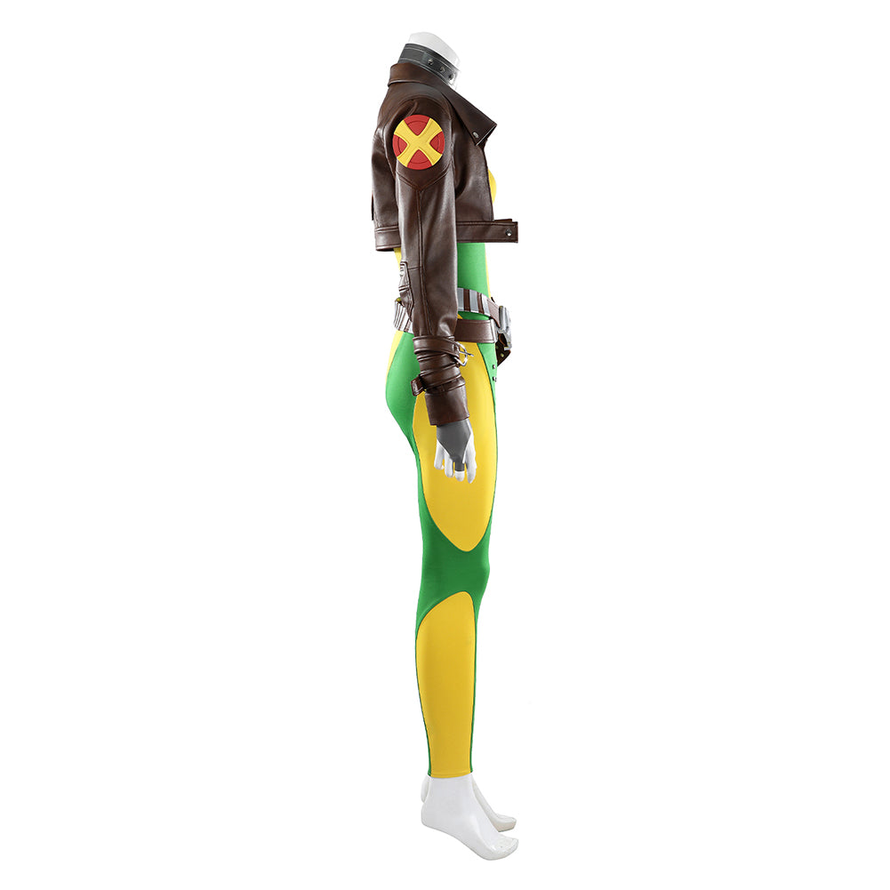 Rogue grün gelb Kostüm Set X-men Rogue Cosplay Outfit