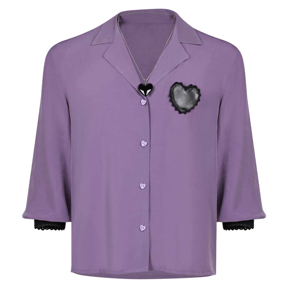 Romance Saja Lila Shirt Kpop Demon Hunters Saja Boys Romance Saja Cosplay Outfits