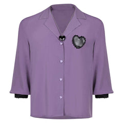 Romance Saja Lila Shirt Kpop Demon Hunters Saja Boys Romance Saja Cosplay Outfits