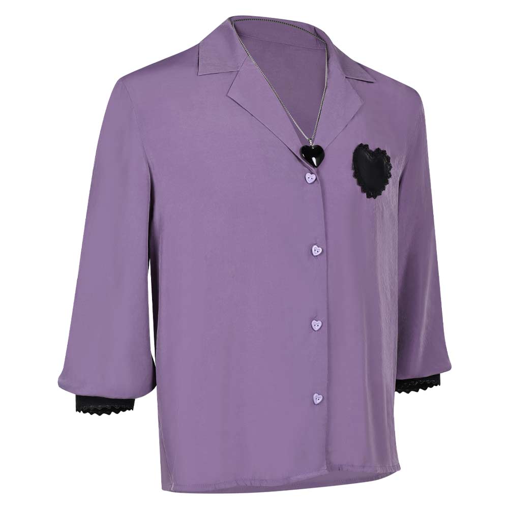 Romance Saja Lila Shirt Kpop Demon Hunters Saja Boys Romance Saja Cosplay Outfits
