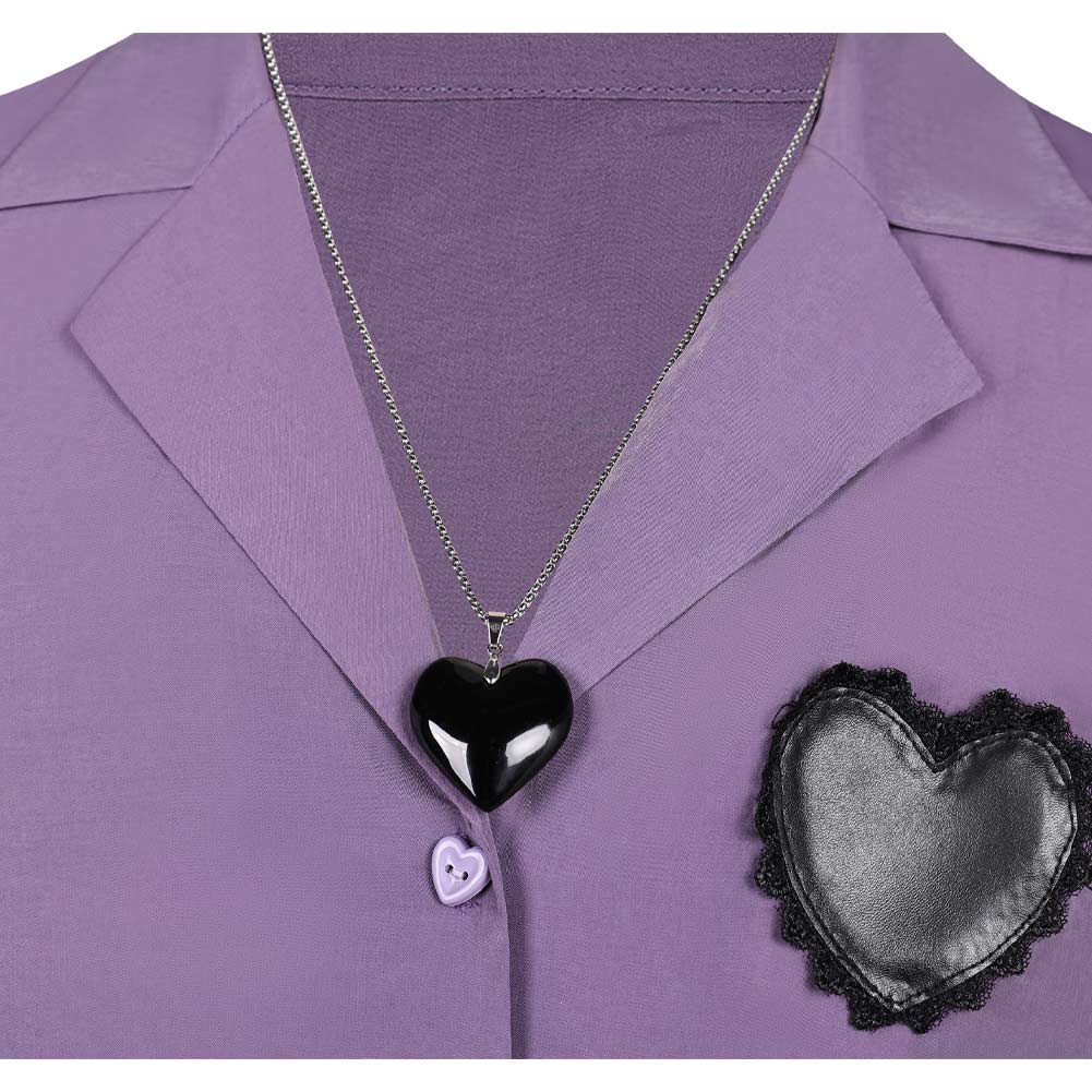 Romance Saja Lila Shirt Kpop Demon Hunters Saja Boys Romance Saja Cosplay Outfits