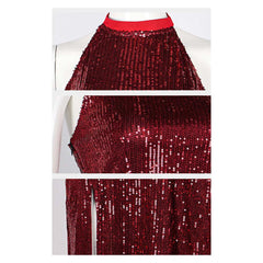 Rooney rot Kleid Ballerina (2025 film) Eve Macarro Cosplay Outfits