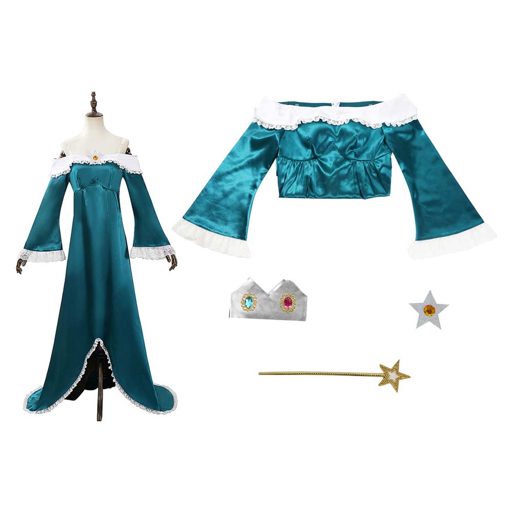Rosalina Kleid Super Mario Prinzessin Rosalina Cosplay Outfit 