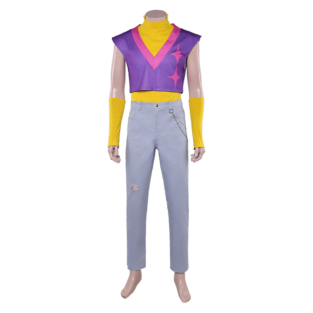 Saja Boys Mystery Saja lila Outfits Cosplay K-Pop: Demon Hunters Mystery Cosplay Kostüm