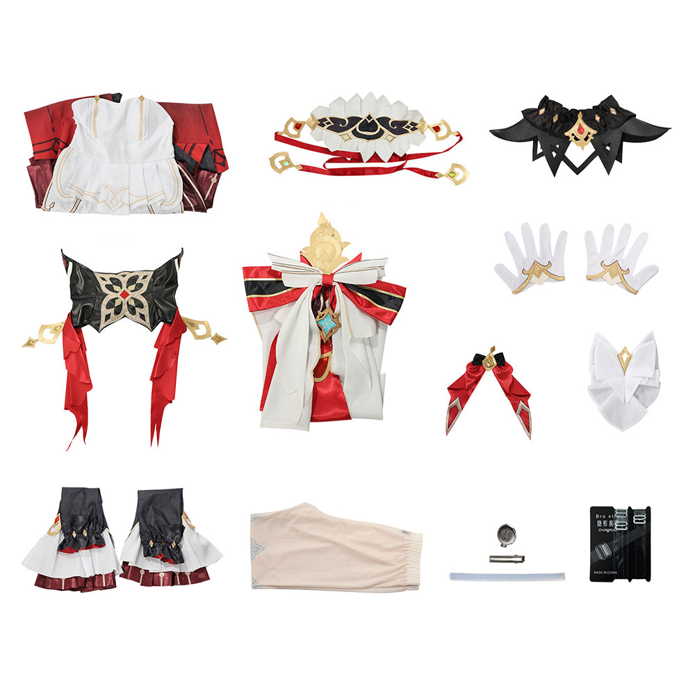 Sandrone rot schwarz Kostüm Set Genshin Impact Sandrone Cosplay Outfit