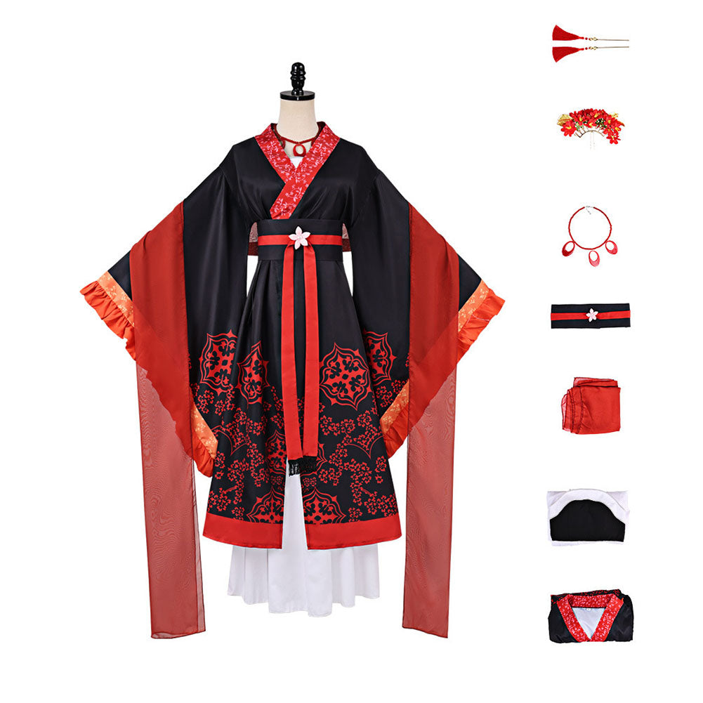 Shu Keigetsu rot Kostüm Set Though I Am an Inept Villainess Shu Keigetsu Cosplay Outfit