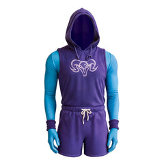 Skeletor lila Kostüm Set Masters of the Universe Skeletor Cosplay Outfit