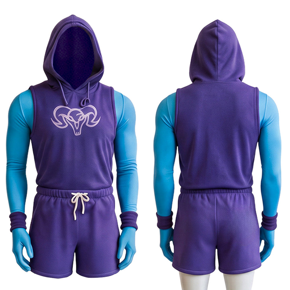 Skeletor lila Kostüm Set Masters of the Universe Skeletor Cosplay Outfit