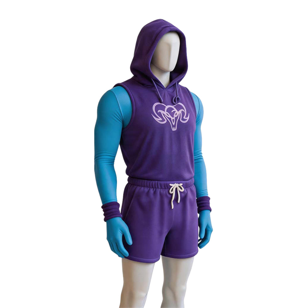 Skeletor lila Kostüm Set Masters of the Universe Skeletor Cosplay Outfit