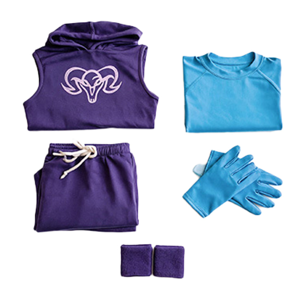 Skeletor lila Kostüm Set Masters of the Universe Skeletor Cosplay Outfit