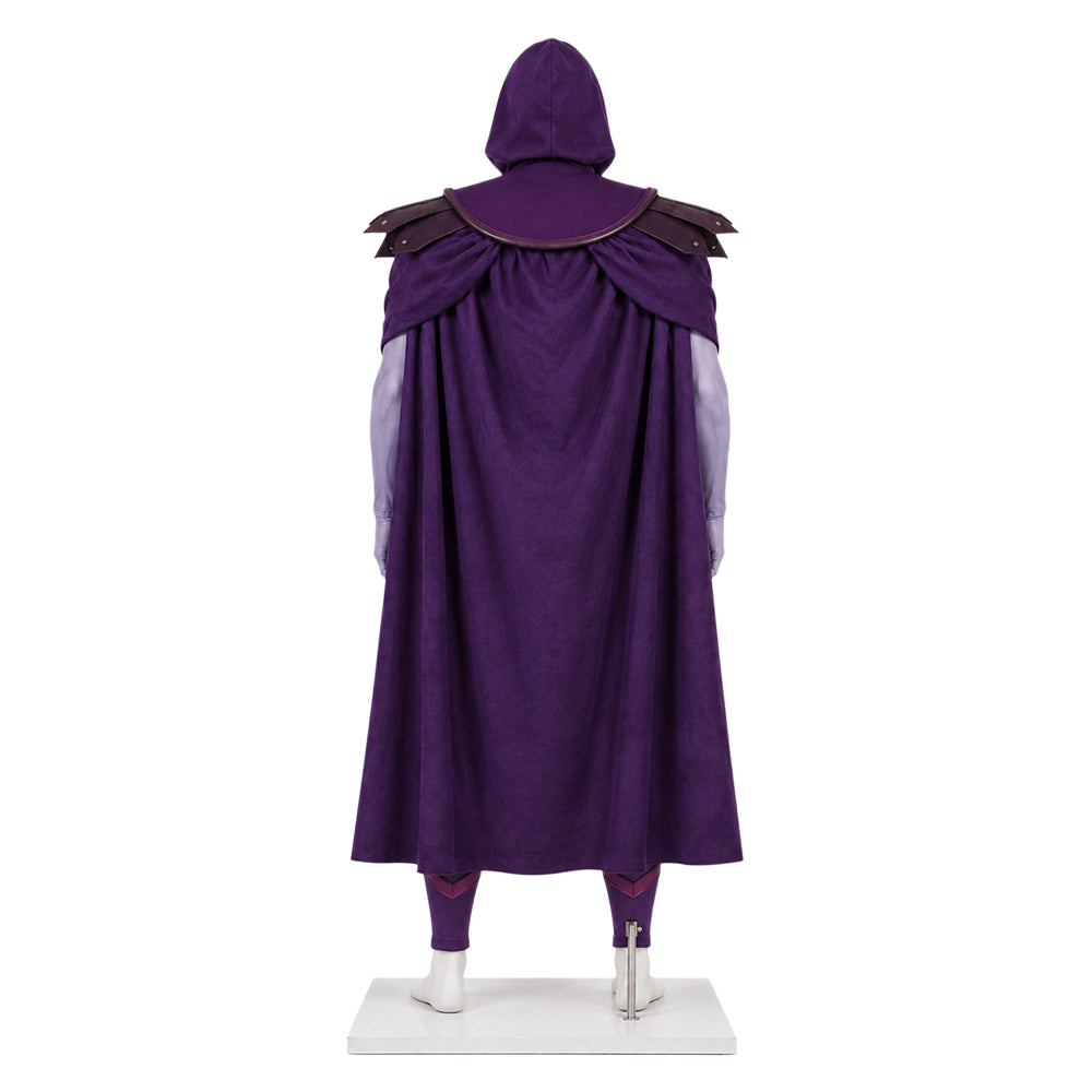 Skeletor​ lila Kostüm Set Masters of the Universe Skeletor Cosplay Outfit 