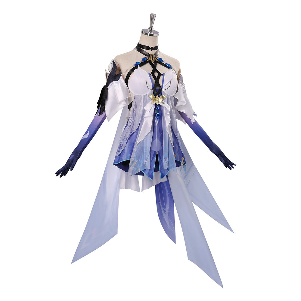 Skirk weiß blau Kostüm Set Genshin Impact Skirk Cosplay Outfit