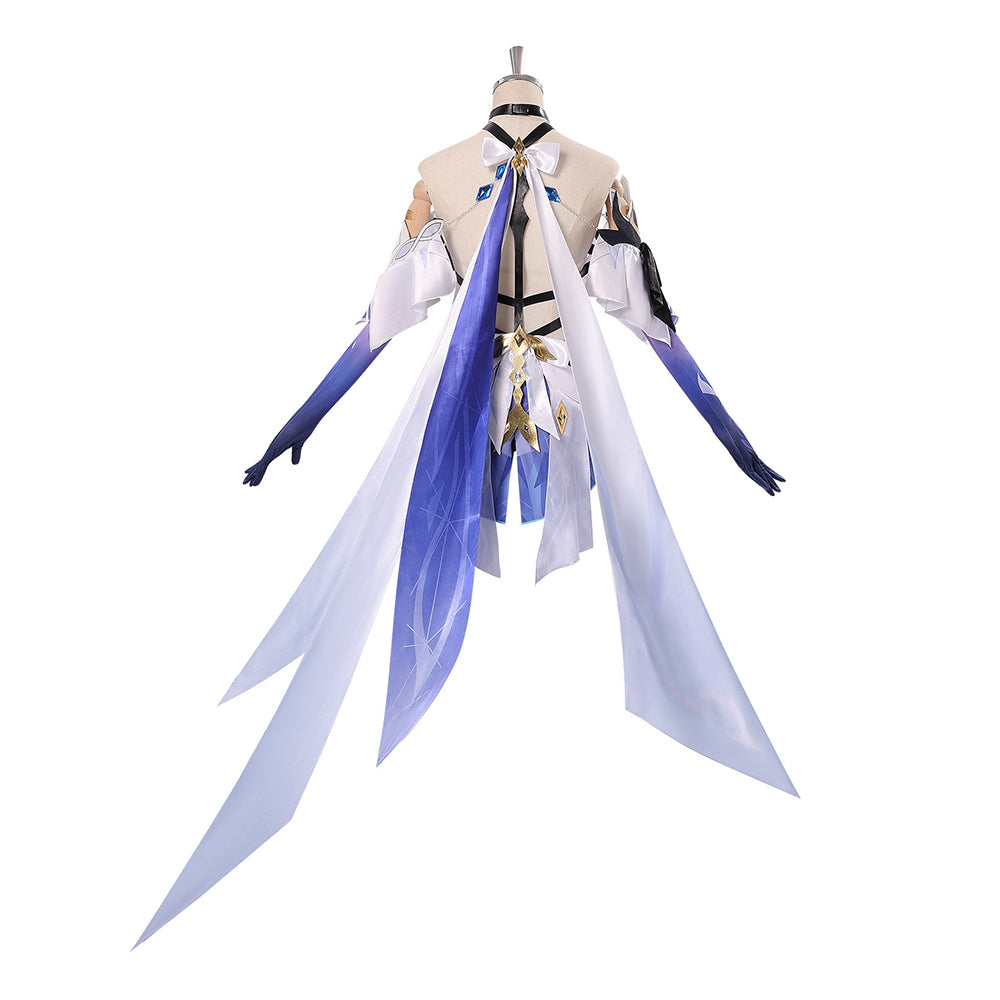 Skirk weiß blau Kostüm Set Genshin Impact Skirk Cosplay Outfit