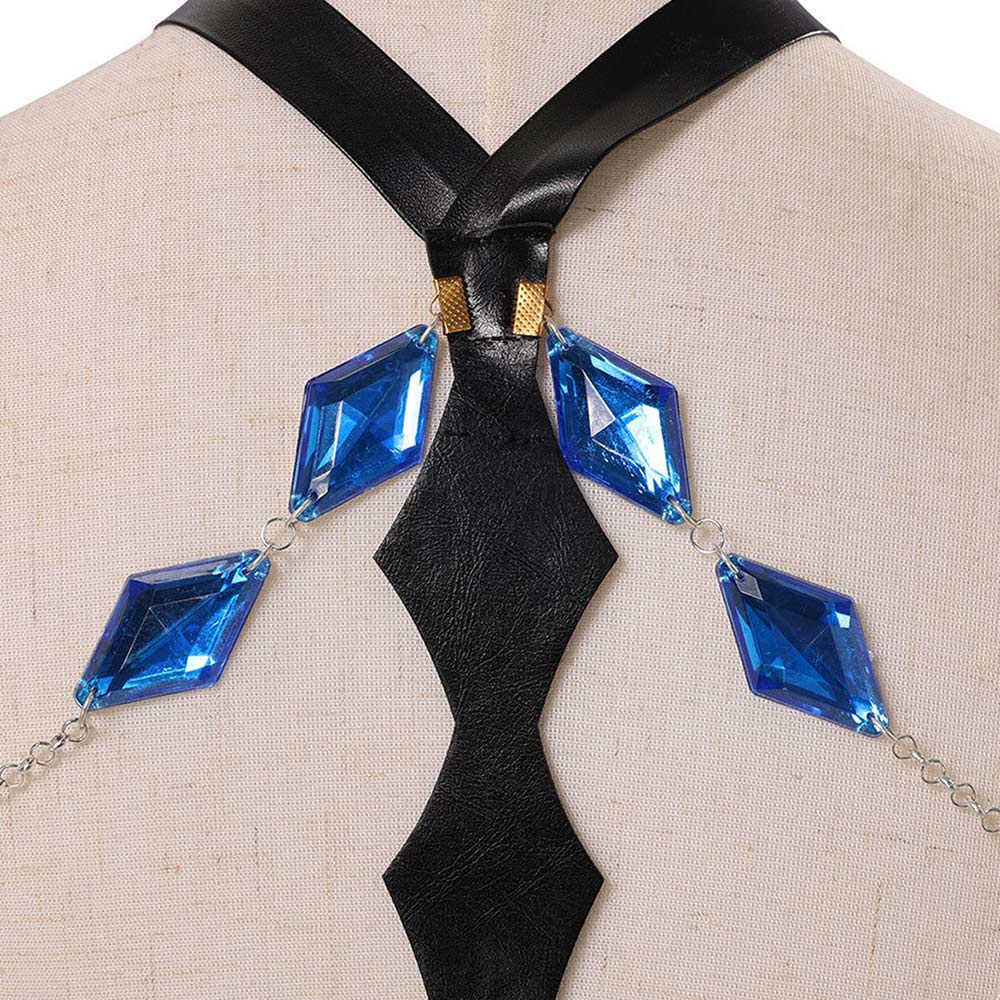 Skirk weiß blau Kostüm Set Genshin Impact Skirk Cosplay Outfit