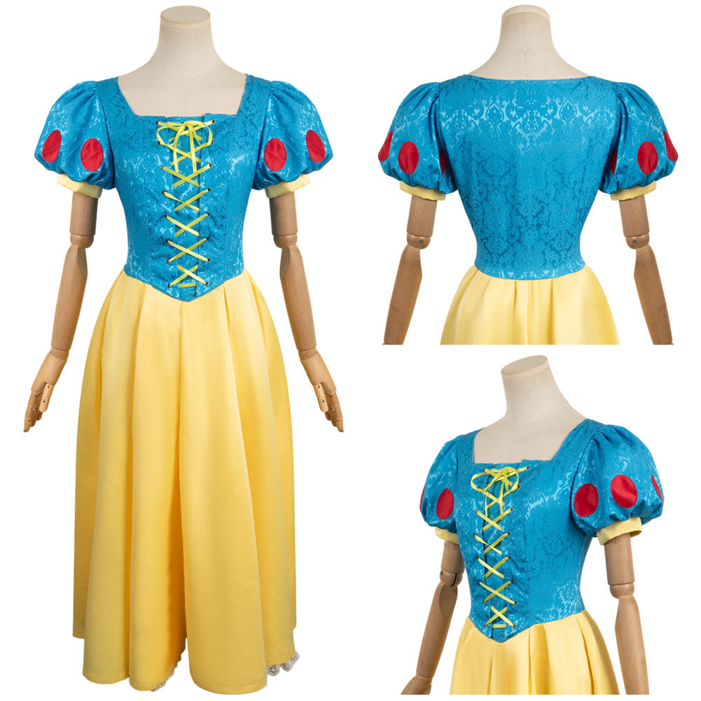 Snow White Damen Cosplay Kostüm Set Schneewittchen Halloween Karneval Outfits 