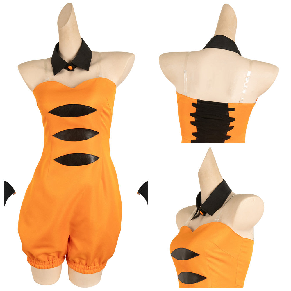 Splatoon Callie orange Cosplay Kostüm Halloween Karneval Jumpsuit