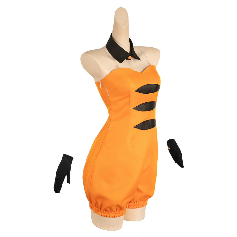 Splatoon Callie orange Cosplay Kostüm Halloween Karneval Jumpsuit